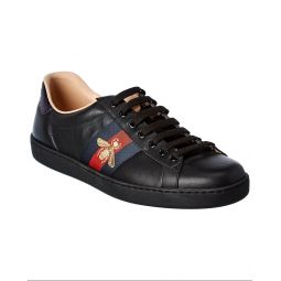 Gucci Ace Embroidered Bee Leather Sneaker