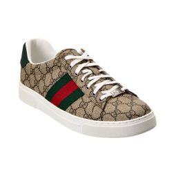 Gucci Ace Web Gg Supreme Canvas & Leather Sneaker
