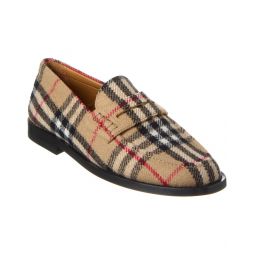 Burberry Check Felt Wool Loafer