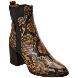 Tod'S Snake-Embossed Leather Bootie