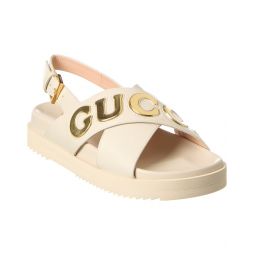 Gucci Logo Leather Sandal