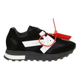 Off-White Lace-Up Sneakers with Leather Arrow Detail