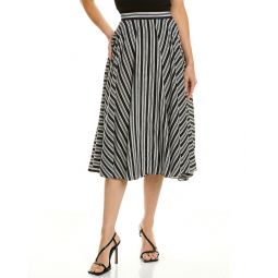 Michael Kors Stripe Silk Midi Skirt