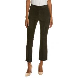 Vince Stretch Suede Cropped Flare Pant