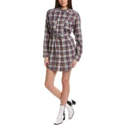 Isabel Marant Etoile Checked Linen-Blend Shirtdress