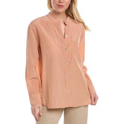 Vince Relaxed Band Collar Blouse
