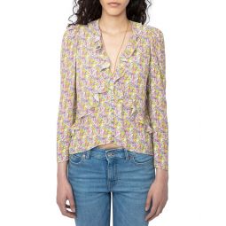 Zadig & Voltaire Tresse Crepe Liberty Wings Shirt