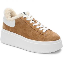 Moby Womens Suede Platform Casual and Fashion Sneakers