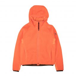MONCLER Orange Teddy Zip-UP Hooded Fleece Jacket