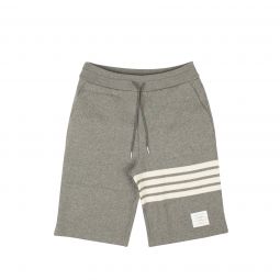 THOM BROWNE Grey Cashmere Striped Graphic Shorts
