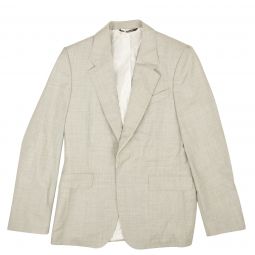 GIVENCHY Light Grey Wool Logo Slim-Fit Jacket