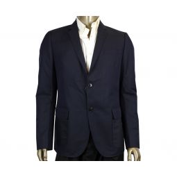 Gucci Mens 2 Button Blue Cotton / Wool / Mohair Dylan60 Selvage Jacket