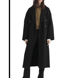 Rag & Bone Womens Thea Italian Wool Splittable Coat, Black