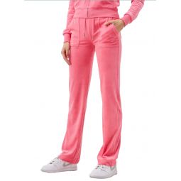 Juicy Couture Womens Frozen Strawberry Velour Del Ray Track Pants S