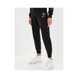 Juicy Couture Womens Pitch Black Juicy Fleece Track Jogger Pant S