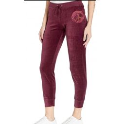 Juicy Couture Womens Traditional Logo Track Velour Zuma Pants Fig L