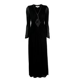 Diane von Furstenberg DVF Womens Aylin Decorative-Stitching Maxi Dress, Black