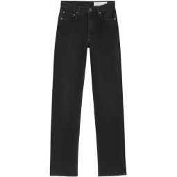 Rag & Bone Womens Worn in Black Harlow Full Length Jeans