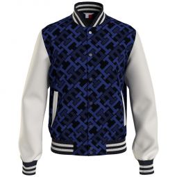 Mens Cold Weather Mixed Media Bomber Jacket