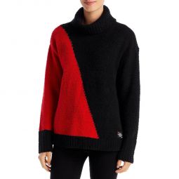 Womens Cowl Neck Knit Pullover Sweater