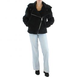Womens Faux Fur Active Motorcycle Jacket