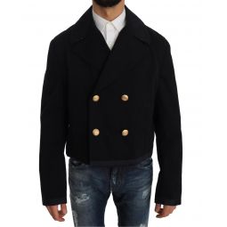 Dolce & Gabbana Dark Double Breasted Jacket Coat