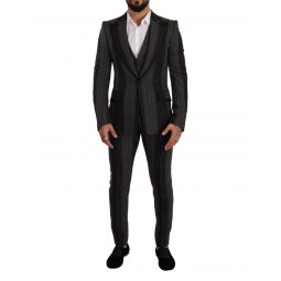 Dolce & Gabbana Striped Slim Fit 3 Piece Suit
