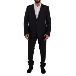 Dolce & Gabbana Dark Wool Single Breasted Suit