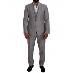 Dolce & Gabbana Wool Silk 3 Piece Slim Fit Suit