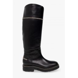 Chlo New Noua Womens Studded Riding Boots Shoes In Black