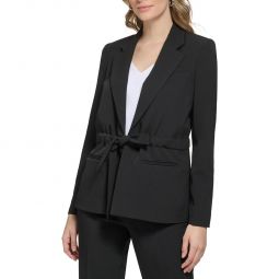 Womens Woven Long Sleeves Suit Jacket