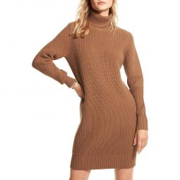 Womens Wool Turtleneck Sweaterdress