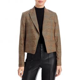 Elle Womens Wool Blend Houndstooth Suit Jacket