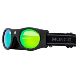Moncler ML0051 Logo Band Ski Goggles 01X Black