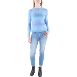 Womens Alpaca Space Dye Crewneck Sweater