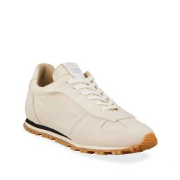 Maison Margiela Mens Replica Canvas Sneakers in Ivory