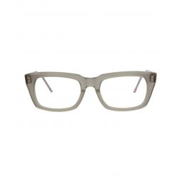 Thom Browne Unisex Square/Rectangle Grey Grey Transparent Fashion Designer Eyewear