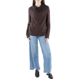 Womens Cowl Neck Long Sleeve Pullover Top