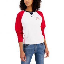 Womens Colorblock Crewneck Sweatshirt