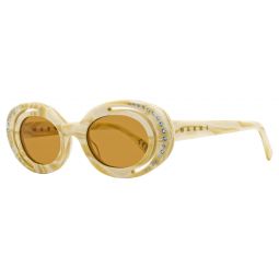 Marni Zion Canyon Oval Sunglasses H2G Cream 51mm