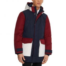 Rockie Mens Down Filled Quilted Parka Coat