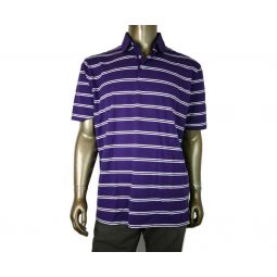 Polo Ralph Lauren Mens Purple / White Striped Polo Shirt