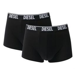 Diesel Black Cotton Blend Boxer Shorts Mens Duo