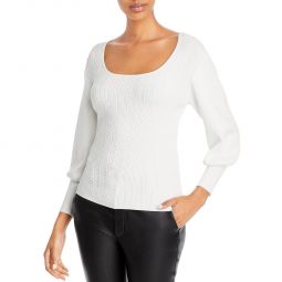 Womens Knit U-Neck Pullover Sweater