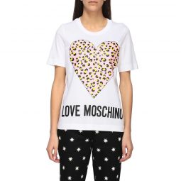 Love Moschino White Cotton Tops & Womens T-Shirt