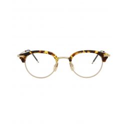 Thom Browne Unisex Round/Oval Tortoise Shiny Gold Fashion Designer Eyewear