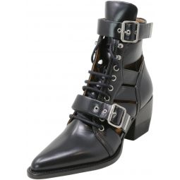Chloe Womens Angkor Ankle Boots High-Top Leather Boot