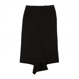 COMME DES GARCONS Black Monogram Asymmetrical Skirt