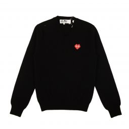 COMME DES GARCONS PLAY Black Heart V-Neck Sweater