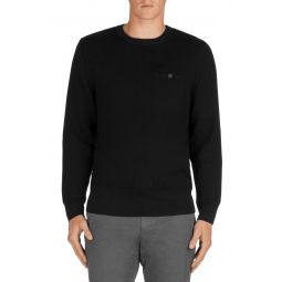 J Brand Mens Black Coolidge Wool Crew Neck Sweater